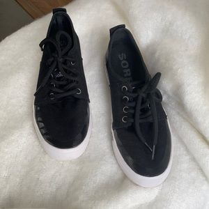 Sorel Camp Sneak Women’s Black Canvas Sneakers